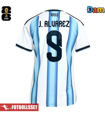 Argentina Julian Alvarez #9 Hemmatröja Dam VM 2026 Kortärmad